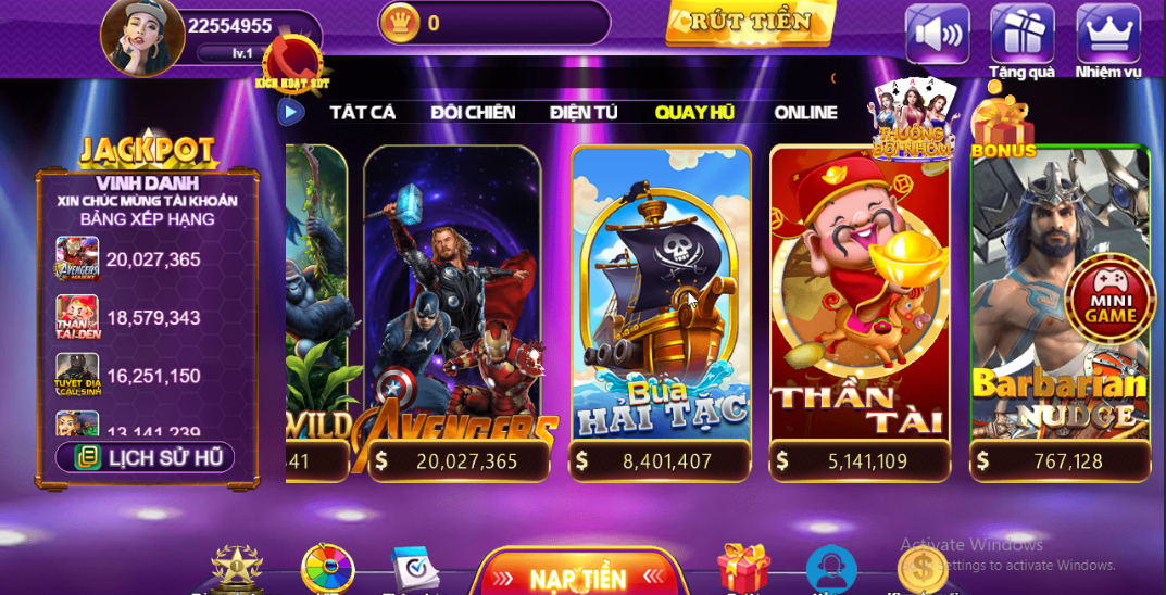 Phiêu lưu tìm kho báu cùng Pirate King của 68 Game Bài.